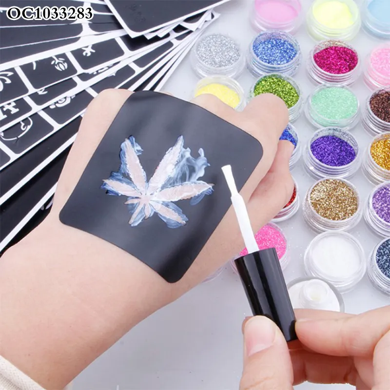 Wholesale Fashion DIY Custom Art Sticker Beauty Makeup with Sparkling Powder Creative Toys for Kids