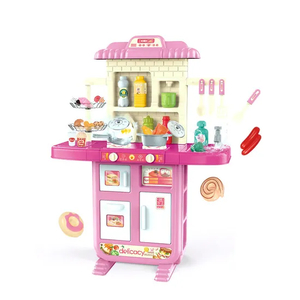 Wholesale Spray and Sink Pretend Play Plastic Children House Kitchen Cooking Toy Set with Lights Sounds