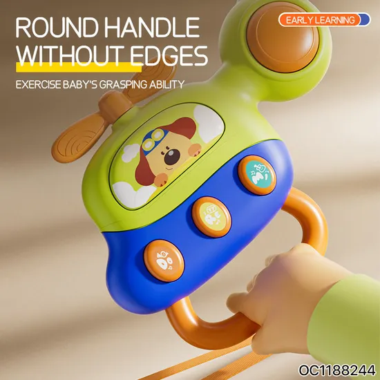 Educational Learning Toy Montessori Grasping Hand Bell Kids Toy Customized Non Toxic Plastic Baby Rattle Set Toys with Music