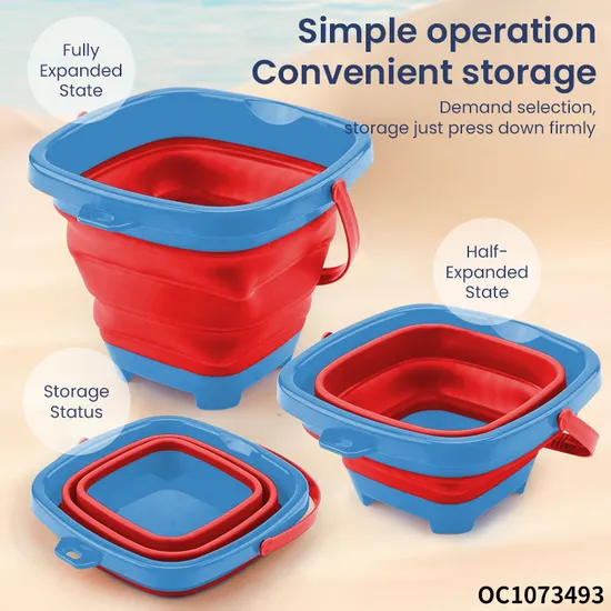 Wholesale Plastic Beach Outside Kids Beach Bucket and Spade Silicone Summer Play Sand Toy