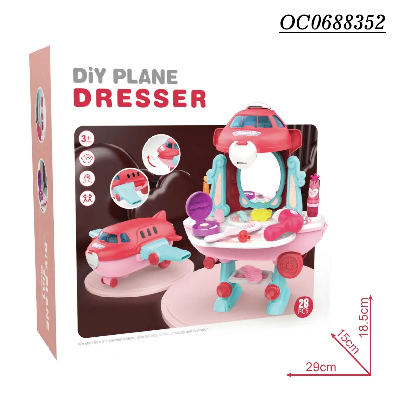 Wholesale Dresser Beauty Makeup Table Kid's Make up Toy Role Play Gift Set for Girls
