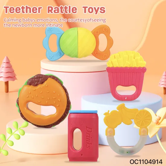 Wholesale Montessori Educational Cognitive Products Silicone Silicone Baby Teether Toys
