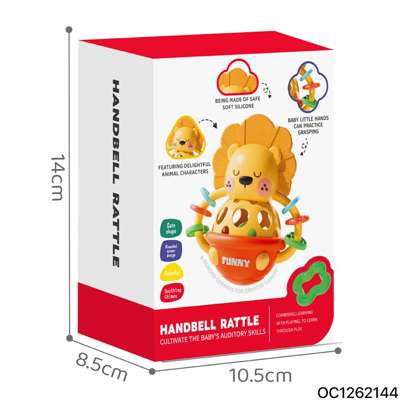 Wholesale Cartoon Animal Shape Teether Rattles Rabbit Baby Tumbler Soft Sensory Roly Poly Silicone Plastic Baby Toys