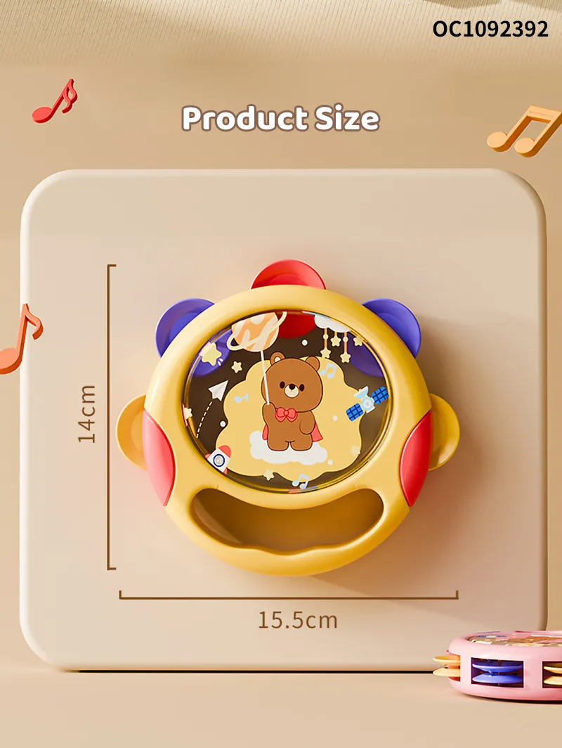 Hand Clap Toys Drum Musical Educational Percussion Sensory Baby Boy Toys Set 6-12 Months Items Hand Shake Rattle Drum Toy for Sale