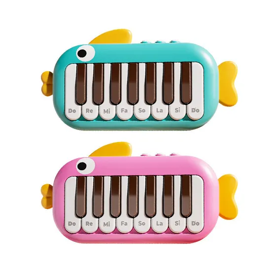 Wholesale Cartoon Children Interactive Electronic Organ Plastic Musical Instruments Piano Toy