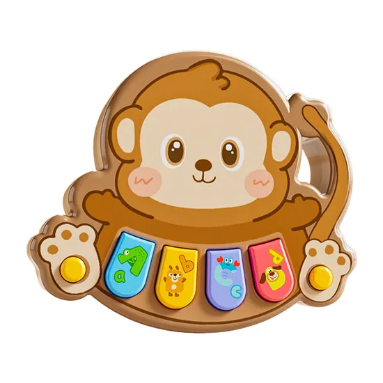 Wholesale Montessori Cute Cartoon Animal Monkey Baby Soothing Toys Set Electric Educational Musical Piano Keyboard for Wholesale