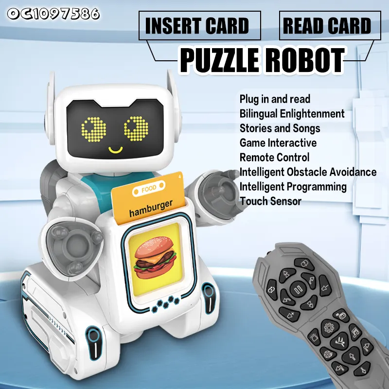 Wholesale Talking Cognitive Learning Intelligent Cartoon Wireless Charger Remote-Controlled Toy Robots