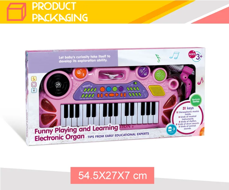 Wholesale Toy Piano Educational Electronic Music Keyboard Instrument Musical Keyboard with Light