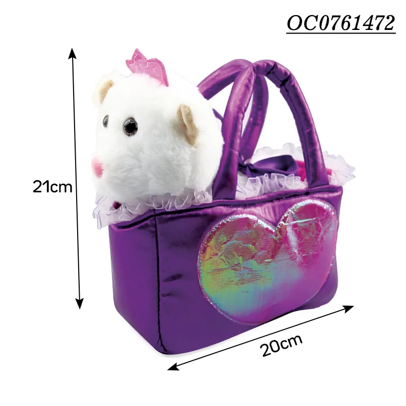 Wholesale Children High Quality Baby Cute Soft Handbag Cat Stuffed Animal Plush Toy for Kids