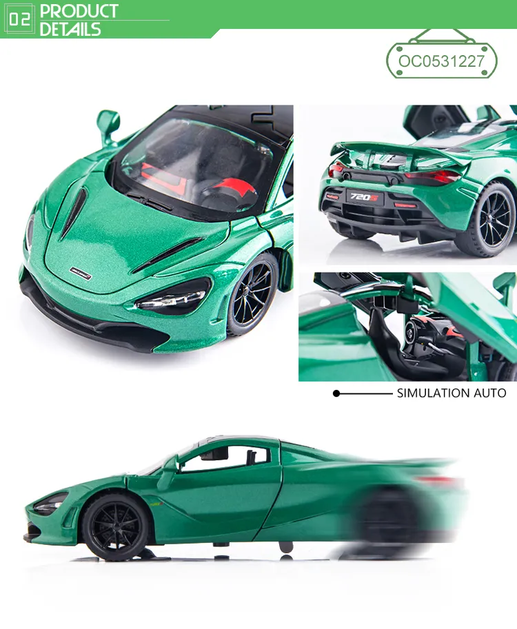 Wholesale Diecast Pullback Small Metal Alloy Mode 1: 32 Toy Car with Light and Sounds