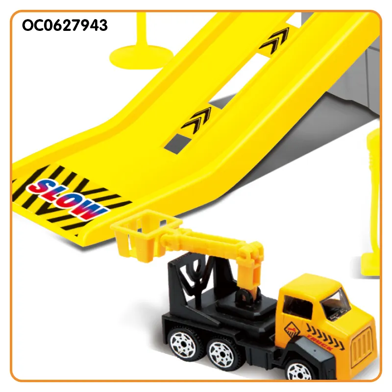 Wholesale Kids Plastic Children Parking Lot Plastic Freewheel Toys Mini Car Set