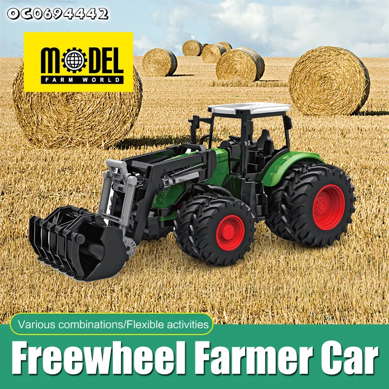 Wholesale Kids Mini Miniature Freewheel Plastic Model Car and Truck Slide Kits Farmer Car