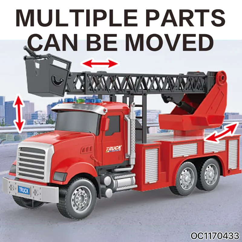 Wholesale Construction 1: 18 Scale Friction Educational Folding Fire Toy Models Truck