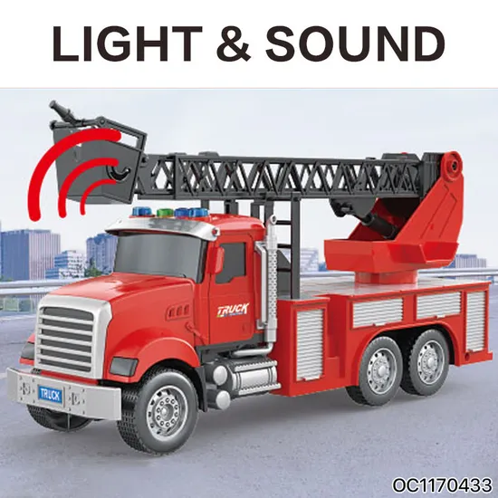 Wholesale Construction 1: 18 Scale Friction Educational Folding Fire Toy Models Truck