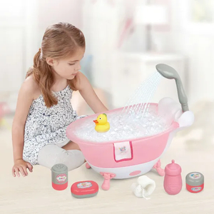 Wholesale Miniature Furniture B/O Plastic Bath Toy Doll House Children's Best Play Set
