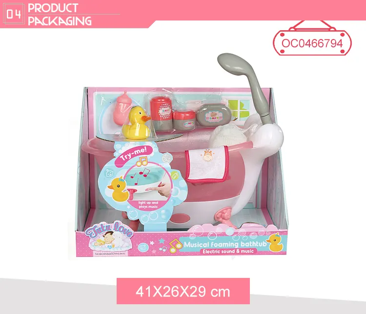 Wholesale Miniature Furniture B/O Plastic Bath Toy Doll House Children's Best Play Set