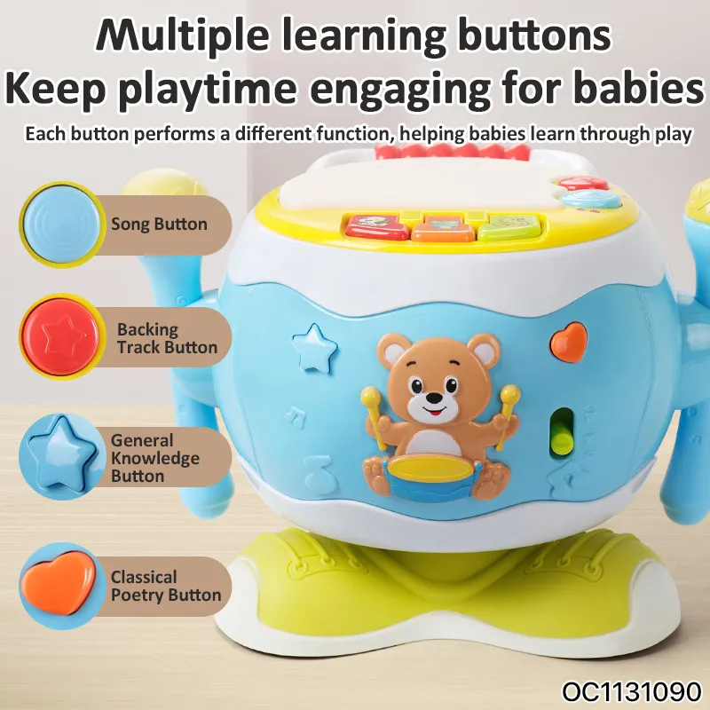 Wholesale Plastic Keyboard Electronic Musical Baby Kids Children Instrument Drum Montessori Educational Toy with Lights