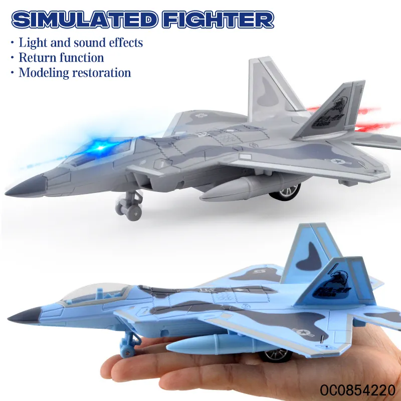 Wholesale Mini Metal Plane Metal Diecast Toys Model with Light Music