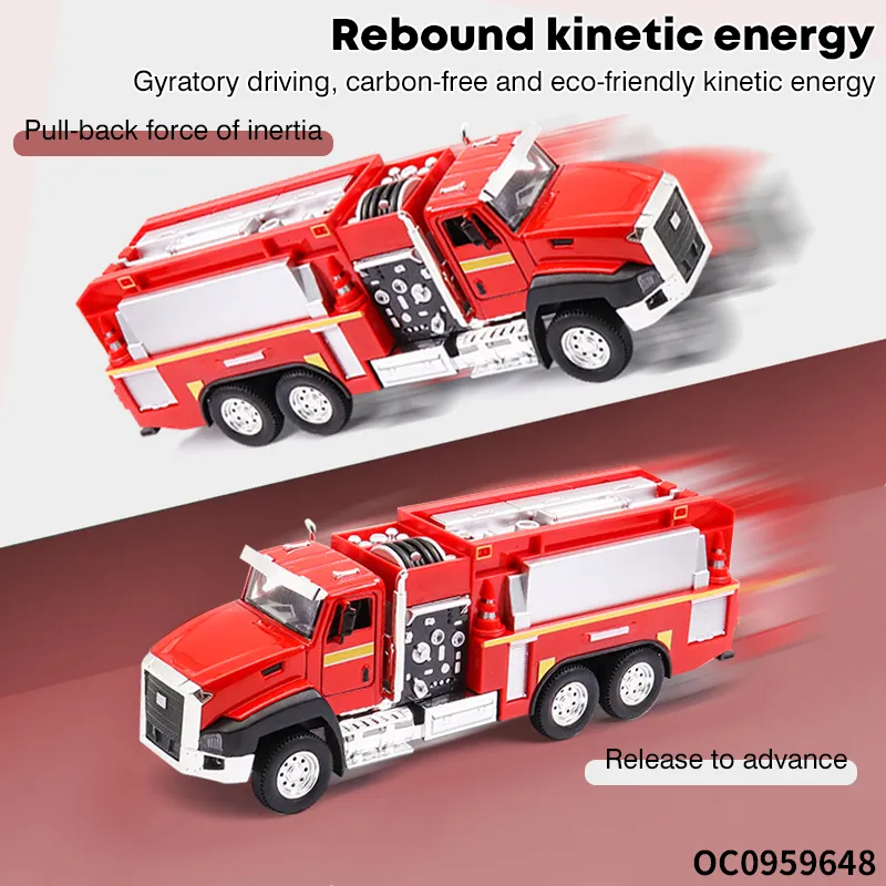 Wholesale Fire 1: 50 Diecast Truck Model Metal Cars with Light Music