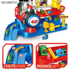 Wholesale 3 Alloy Trains Baby Plastic Racing Electric Track Kids Metel Toy Car Set with Light up and Music