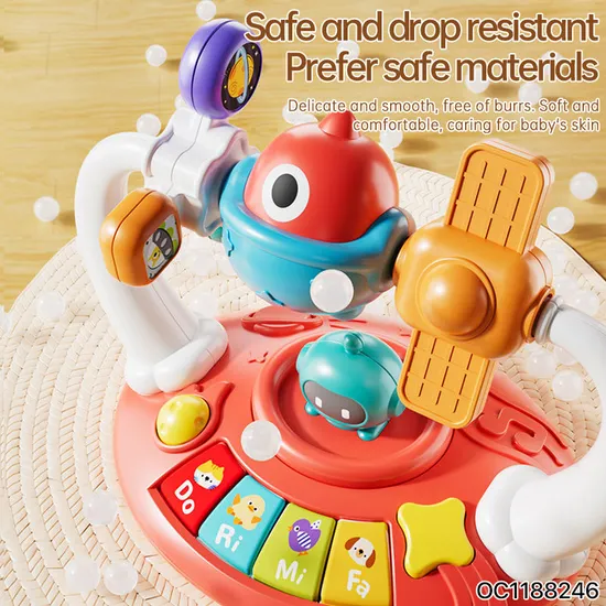 Wholesale Baby Light-up Keyboard Electric Montessori Sensory Educational Music Hand Piano Toy