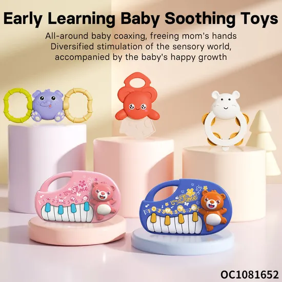 Wholesale Baby Montessori Sensory Education Hand Musical Instrument Toy Keyboard Electronic Music Organs