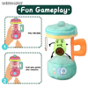 Wholesale Stuffed Baby Pull Line Spinning Portable DIY Pretend Play Electric Plush Educational Mini Juicer Machine Toy