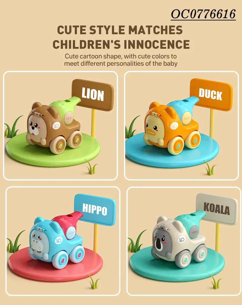 Wholesale Miniature Friction Mini Little Cute Animal Kids Children Plastic Toy Car