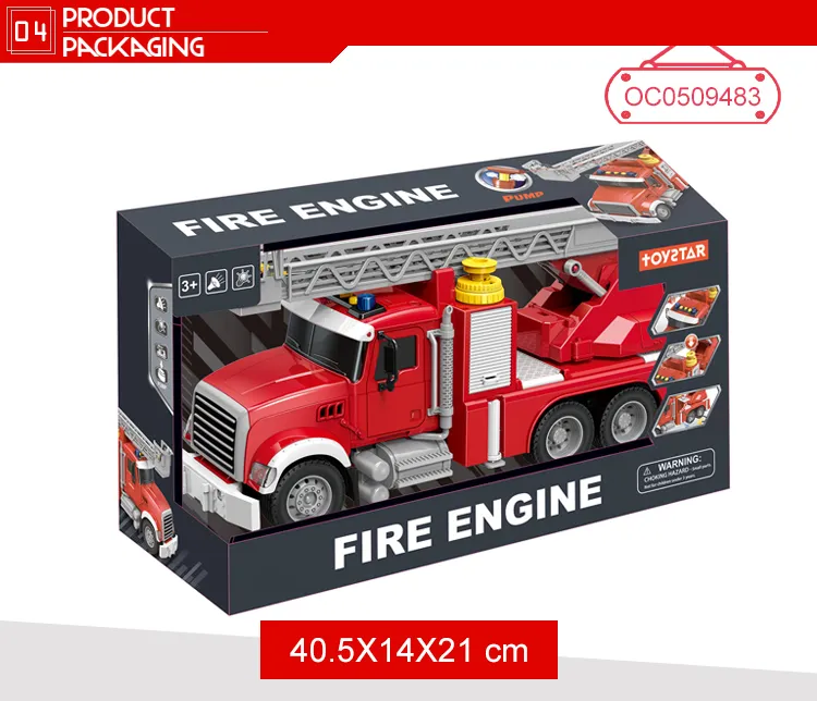 Wholesale Friction Truck Children Miniature Fire Mini Car Toys Model with Light Sound