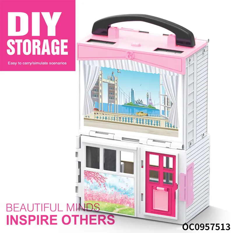 Wholesale DIY Miniature Assemble in Miniature Furniture Set High Quality Doll House for Girls
