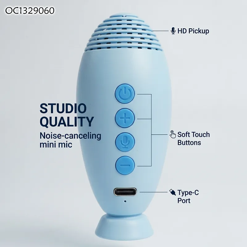 Wholesale Interactive Kids Karaoke Double Microphone Toy Kid Portable Wireless Powerful Music Speaker
