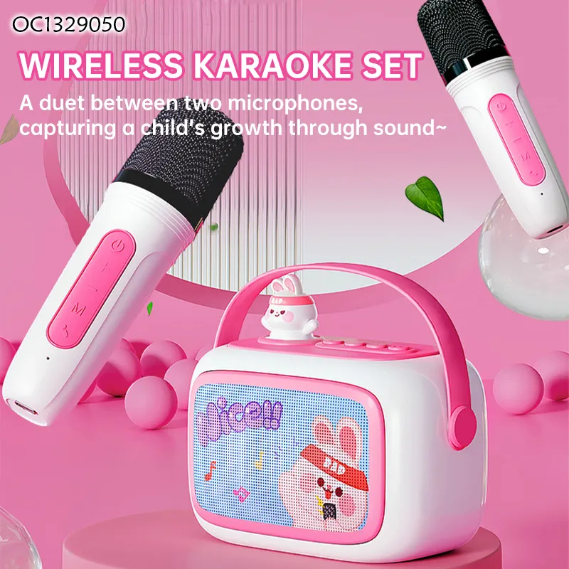 Wholesale Battery Operated Handheld Electronic Portable Speaker Kids Musical Wireless Karaoke Microphone