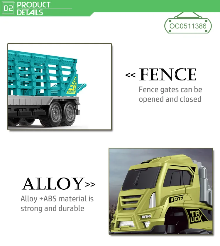 Wholesale Animal Horse Transport Diecast Truck Car Metal Car Models Toy
