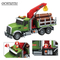 Wholesale 1: 12 Educational Transport Wood Friction Trailer Truck Car Toy with Music Light