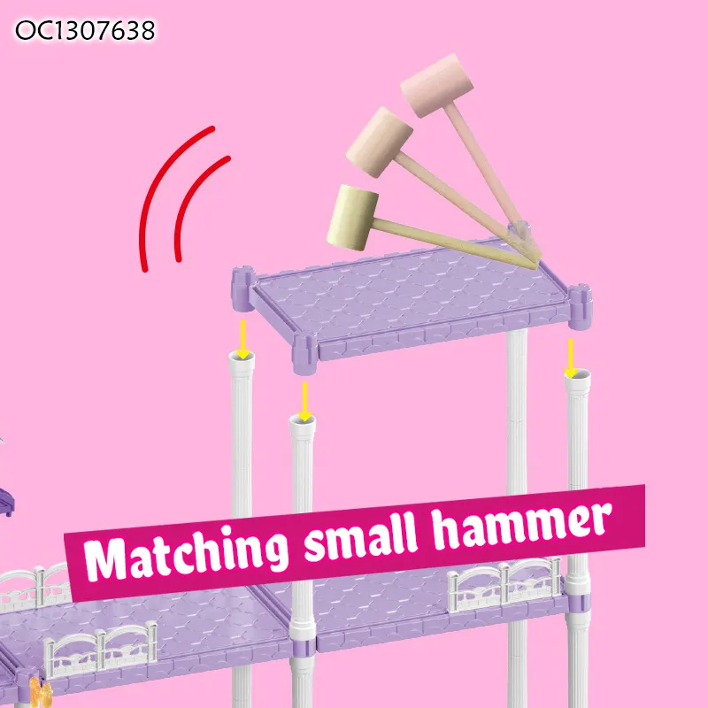 Wholesale Miniature Preschool Games DIY Craft Doll Houses Furniture for Girls