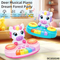 Wholesale Musical Plastic Cartoon Instruments Electronic Keyboards Music Piano Hand Drum Toy with Light up and Music