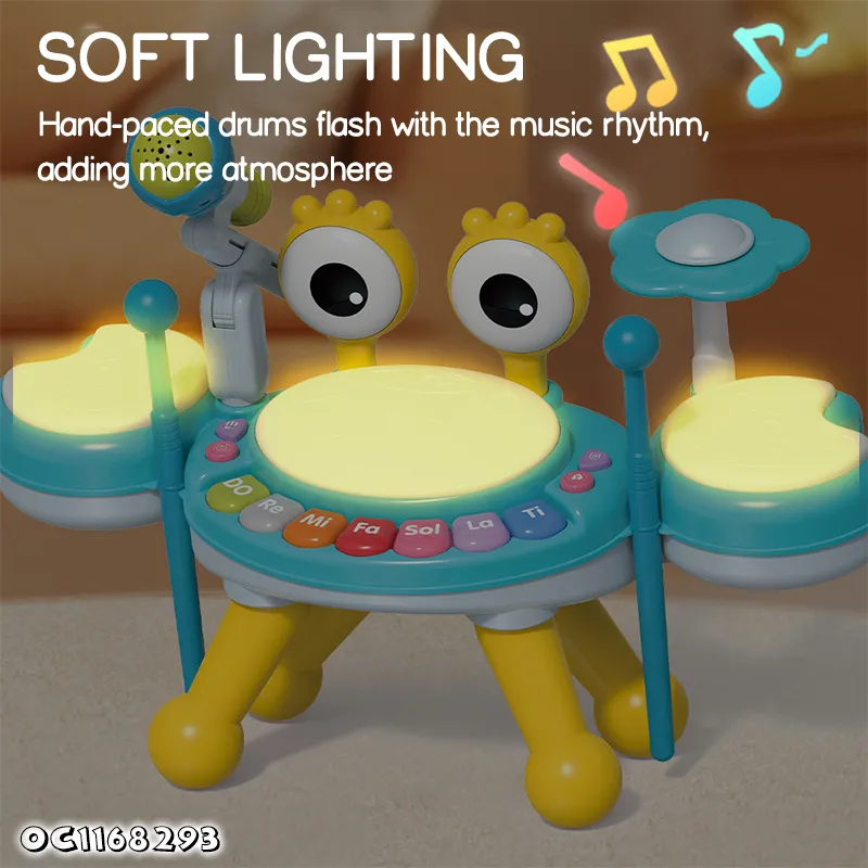 Wholesale Plastic Hot Sale Children Music Instrument Kids Electronic Montessori Educational Piano Drum Toy