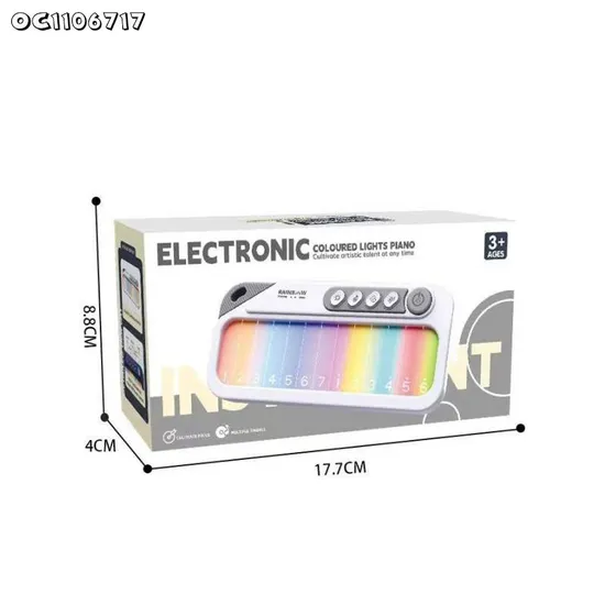 Wholesale Montessori Sensory Instrument Musical Piano Keyboard Sensing Toy Keyboard Music Electronic Organ with Light