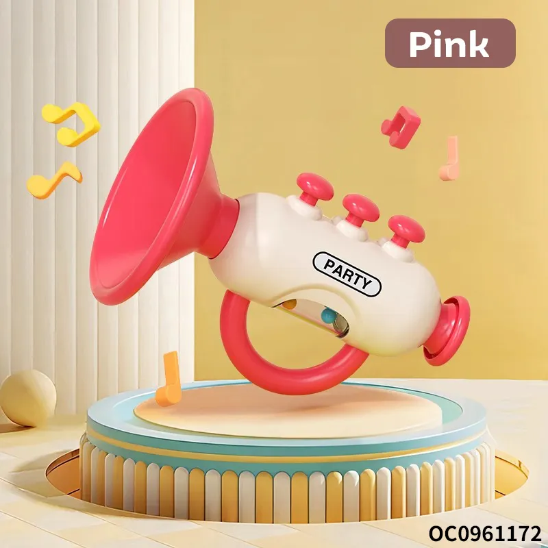 Wholesale Educational Montessori Sensory Intellectual Toy Musical Instruments Plastic Trumpet