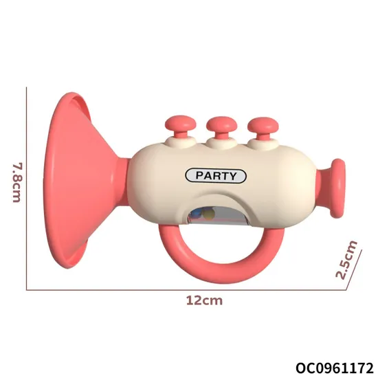 Wholesale Educational Montessori Sensory Intellectual Toy Musical Instruments Plastic Trumpet