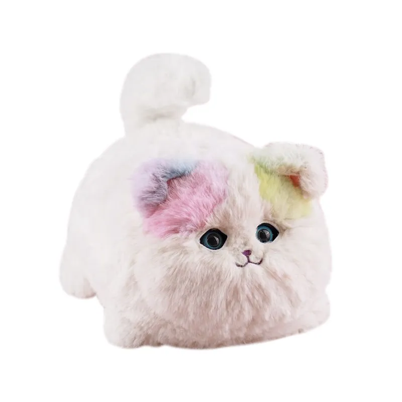 Wholesale Big Eyes Stuffed Animal Cute Doll Realistic Plush Small Cat Cartoon Electronic Toy with Sound