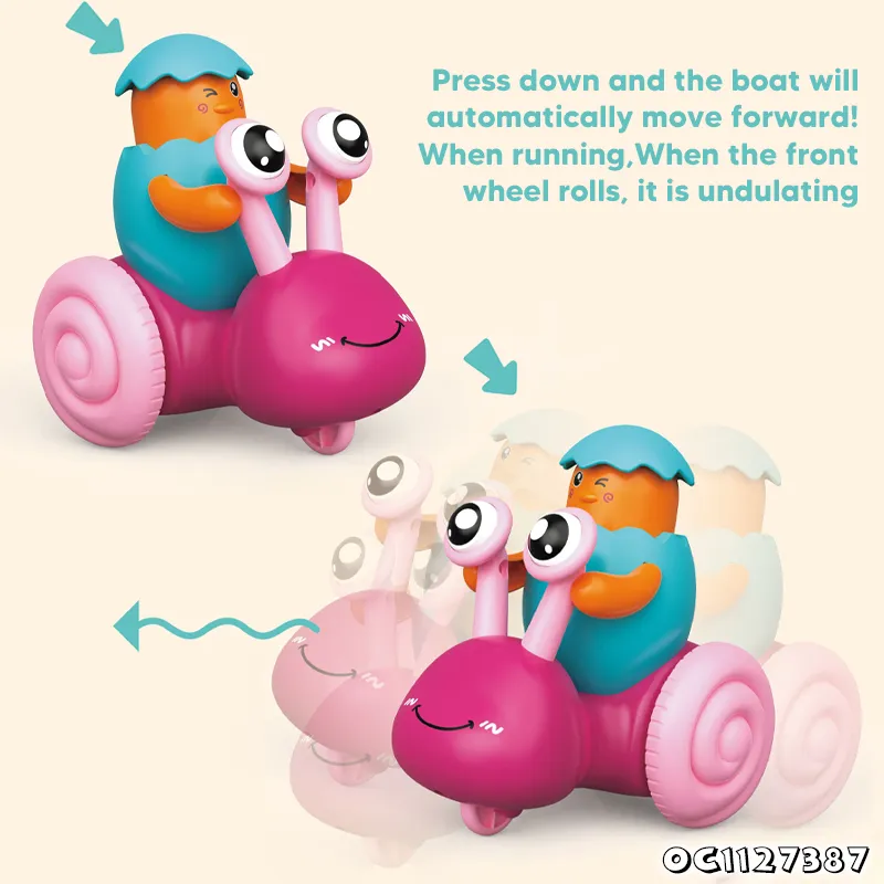 Wholesale Mini Plastic Miniature Friction Cartoon Press and Go Animal Racing Car Toy