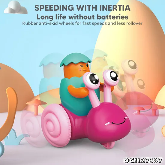 Wholesale Mini Plastic Miniature Friction Cartoon Press and Go Animal Racing Car Toy