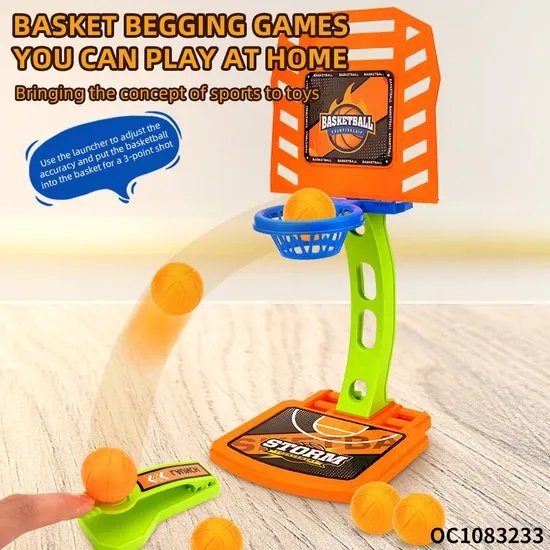Wholesale Montessori Baby Bouncing Ball Mini Basketball Hoop Shooting Portable Table Interactive Games Toy for Kids