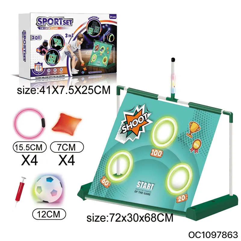 Wholesale Football 3in1 Portable Inflatable Soccer Goal Outdoor Game Families Interactive Toys Goal