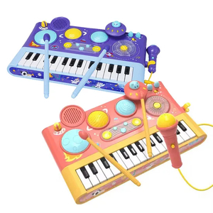 Wholesale Battery Montessori Sensory Hand Drum Montessori Early Learning Musical Instrument Piano Keyboard Toy
