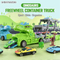Wholesale Diecast Foldable Trucks Dinosaur Racing Rail Car Funny Track Alloy Car PVC Dinosaur Toys Set