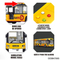 Wholesale Children Friction Miniature Bus Baby Car Toy Model with Sound Light