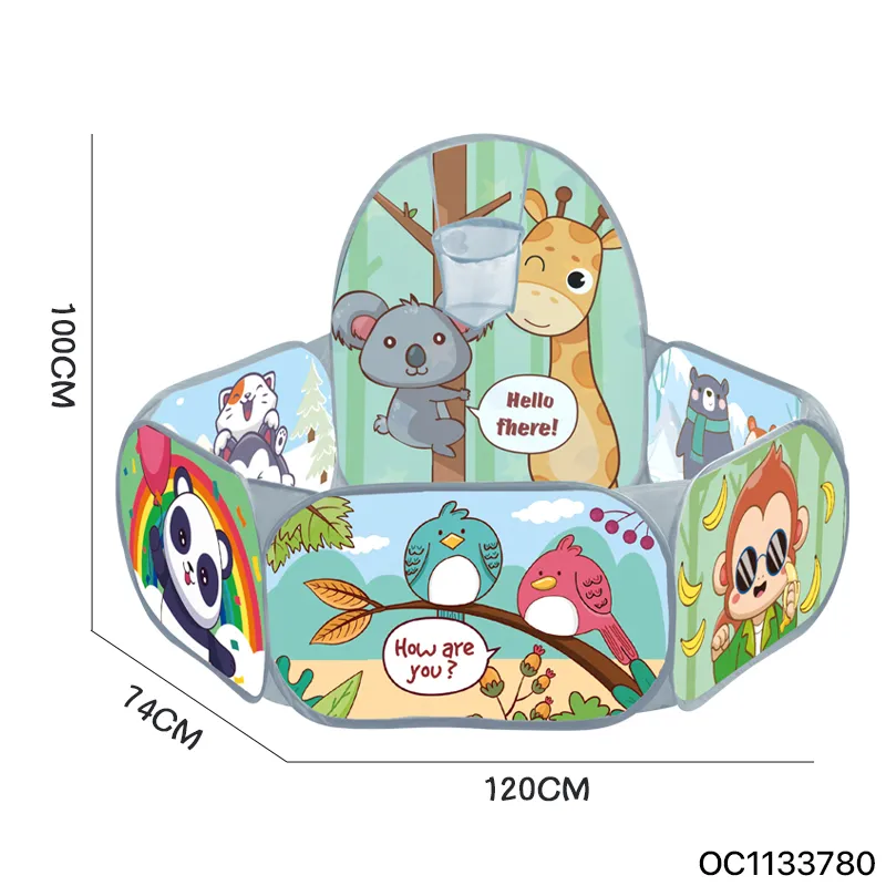 Wholesale Indoor Family Child Cartoon Animals Design Portable Foldable Pop up Play Tent for Kids