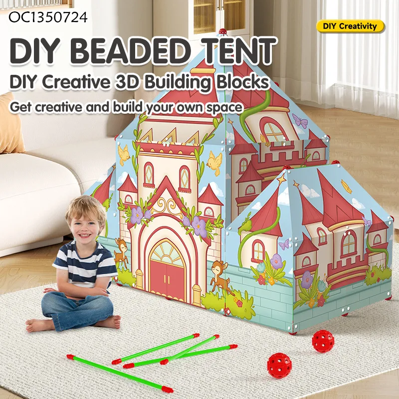 Wholesale Kids Children Building Toy Set Painting DIY Baby Tent House Indoor Kids Playhouse
